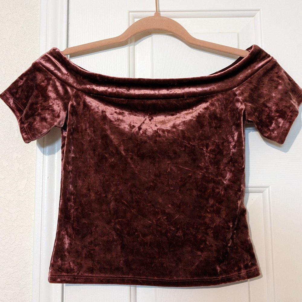 Pink Crushed Velvet Top